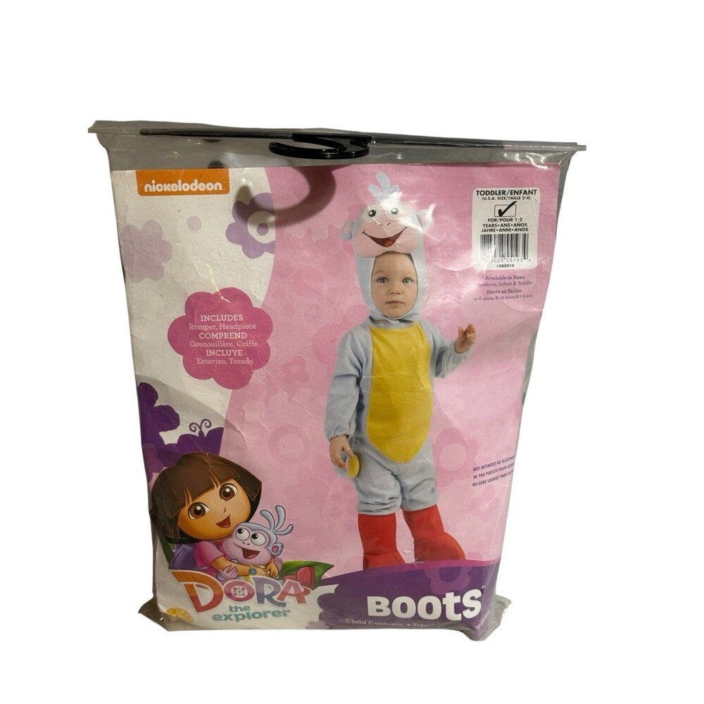 Rubie’s Dora The Explorer Boots 1-2 Year Child Costume New In Bag!!